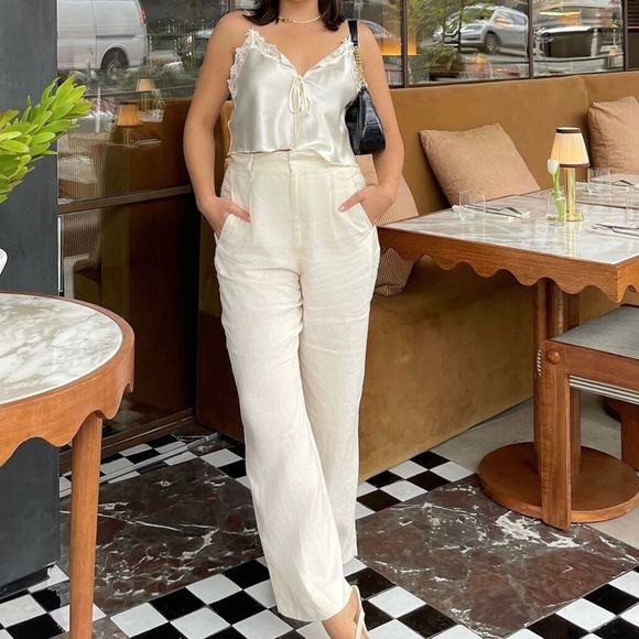 EVERLANE The Linen Way-High Drape Pant - Picture 12 of 13